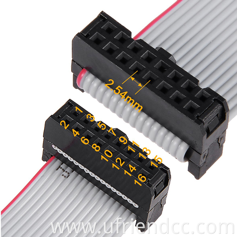 Wholesale Raspberry Ribbon cable Pitch 1.27/2.0/2.54mm 6/12/16/20/40 pin IDC flat INDUSTRY cable male to female extender for PCB